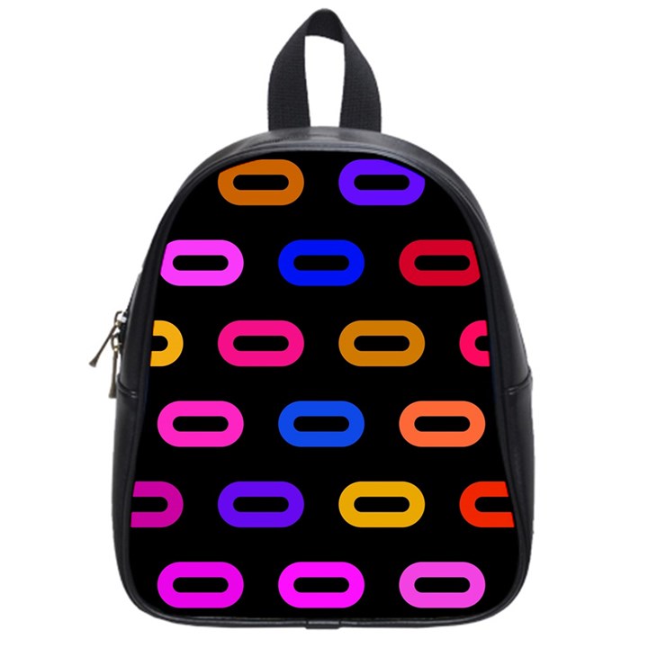 Pattern Background Structure Black School Bag (Small)