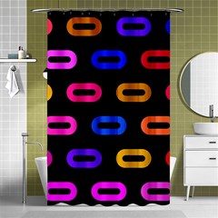 Pattern Background Structure Black Shower Curtain 48  X 72  (small)  by Pakrebo