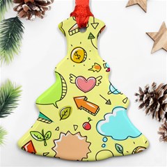 Cute Sketch Child Graphic Funny Christmas Tree Ornament (two Sides) by Pakrebo