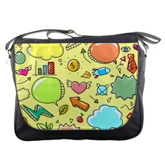 Cute Sketch Child Graphic Funny Messenger Bag by Pakrebo