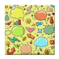 Cute Sketch Child Graphic Funny Tile Coasters by Pakrebo