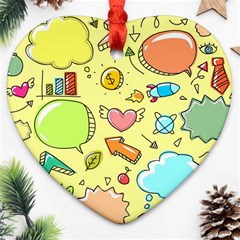 Cute Sketch Child Graphic Funny Ornament (heart) by Pakrebo