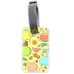 Cute Sketch Child Graphic Funny Luggage Tags (two Sides) by Pakrebo