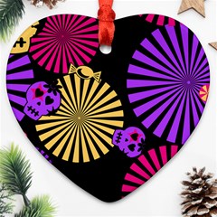 Seamless Halloween Day Of The Dead Ornament (heart) by Pakrebo