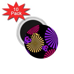 Seamless Halloween Day Of The Dead 1 75  Magnets (10 Pack)  by Pakrebo