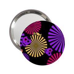 Seamless Halloween Day Of The Dead 2 25  Handbag Mirrors by Pakrebo