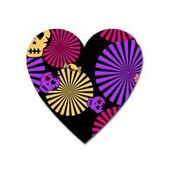 Seamless Halloween Day Of The Dead Heart Magnet by Pakrebo