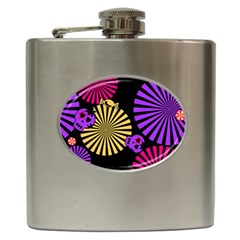 Seamless Halloween Day Of The Dead Hip Flask (6 Oz) by Pakrebo