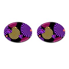 Seamless Halloween Day Of The Dead Cufflinks (oval) by Pakrebo