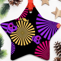 Seamless Halloween Day Of The Dead Star Ornament (two Sides) by Pakrebo