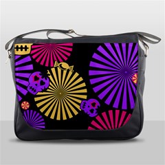 Seamless Halloween Day Of The Dead Messenger Bag by Pakrebo