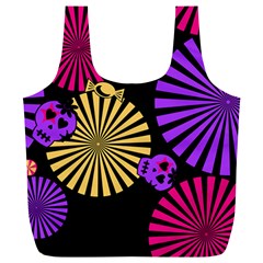 Seamless Halloween Day Of The Dead Full Print Recycle Bag (xl) by Pakrebo