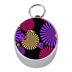 Seamless Halloween Day Of The Dead Mini Silver Compasses by Pakrebo