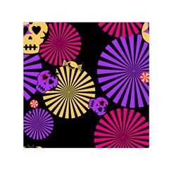 Seamless Halloween Day Of The Dead Small Satin Scarf (square) by Pakrebo