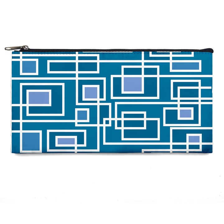 Geometric Rectangle Shape Linear Pencil Cases