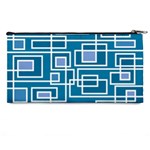 Geometric Rectangle Shape Linear Pencil Cases Back