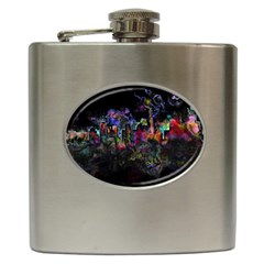 Grunge Paint Splatter Splash Ink Hip Flask (6 Oz) by Pakrebo