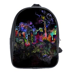 Grunge Paint Splatter Splash Ink School Bag (large) by Pakrebo