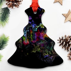 Grunge Paint Splatter Splash Ink Ornament (christmas Tree)  by Pakrebo