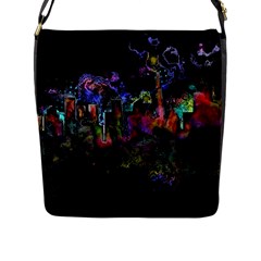 Grunge Paint Splatter Splash Ink Flap Closure Messenger Bag (l) by Pakrebo