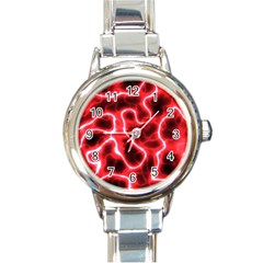 Pattern Background Abstract Round Italian Charm Watch by Pakrebo