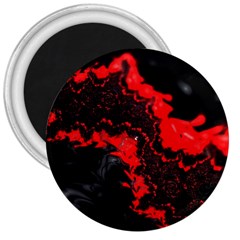 Red Black Fractal Mandelbrot Art Wallpaper 3  Magnets by Pakrebo