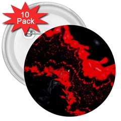 Red Black Fractal Mandelbrot Art Wallpaper 3  Buttons (10 Pack)  by Pakrebo