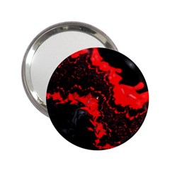 Red Black Fractal Mandelbrot Art Wallpaper 2 25  Handbag Mirrors by Pakrebo