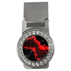 Red Black Fractal Mandelbrot Art Wallpaper Money Clips (cz)  by Pakrebo