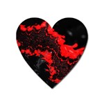 Red Black Fractal Mandelbrot Art Wallpaper Heart Magnet Front