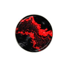 Red Black Fractal Mandelbrot Art Wallpaper Hat Clip Ball Marker (10 Pack) by Pakrebo