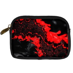 Red Black Fractal Mandelbrot Art Wallpaper Digital Camera Leather Case by Pakrebo