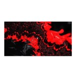 Red Black Fractal Mandelbrot Art Wallpaper Satin Wrap Front