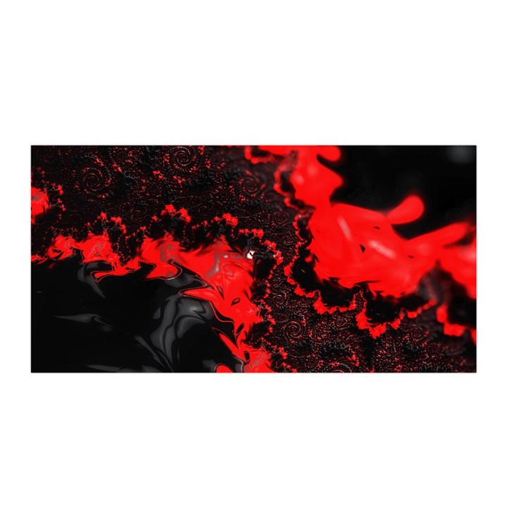 Red Black Fractal Mandelbrot Art Wallpaper Satin Wrap