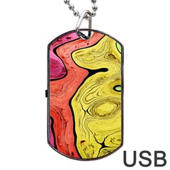 Pattern Background Abstract Dog Tag Usb Flash (two Sides) by Pakrebo