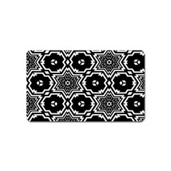 Black And White Pattern Background Structure Magnet (name Card) by Pakrebo