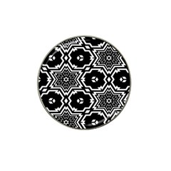 Black And White Pattern Background Structure Hat Clip Ball Marker (10 Pack) by Pakrebo