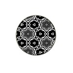 Black And White Pattern Background Structure Hat Clip Ball Marker (10 pack) Front