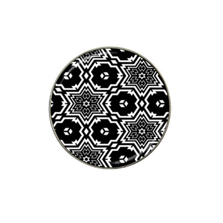 Black And White Pattern Background Structure Hat Clip Ball Marker (10 pack)