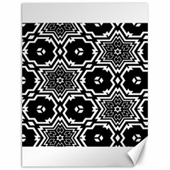 Black And White Pattern Background Structure Canvas 12  X 16  by Pakrebo