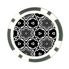 Black And White Pattern Background Structure Poker Chip Card Guard by Pakrebo