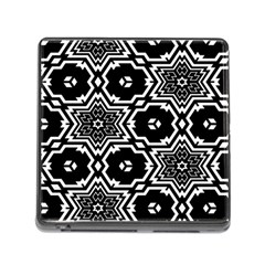 Black And White Pattern Background Structure Memory Card Reader (square 5 Slot) by Pakrebo