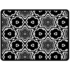 Black And White Pattern Background Structure Fleece Blanket (large)  by Pakrebo