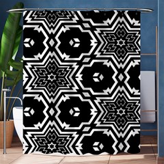 Black And White Pattern Background Structure Shower Curtain 60  X 72  (medium)  by Pakrebo