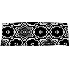 Black And White Pattern Background Structure Body Pillow Case (dakimakura) by Pakrebo