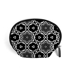 Black And White Pattern Background Structure Accessory Pouch (small) by Pakrebo