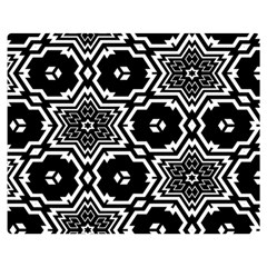 Black And White Pattern Background Structure Double Sided Flano Blanket (medium)  by Pakrebo