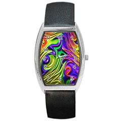 Fractal Mandelbrot Art Wallpaper Barrel Style Metal Watch by Pakrebo