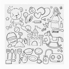 Baby Hand Sketch Drawn Toy Doodle Medium Glasses Cloth by Pakrebo