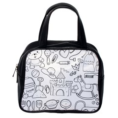 Baby Hand Sketch Drawn Toy Doodle Classic Handbag (one Side) by Pakrebo